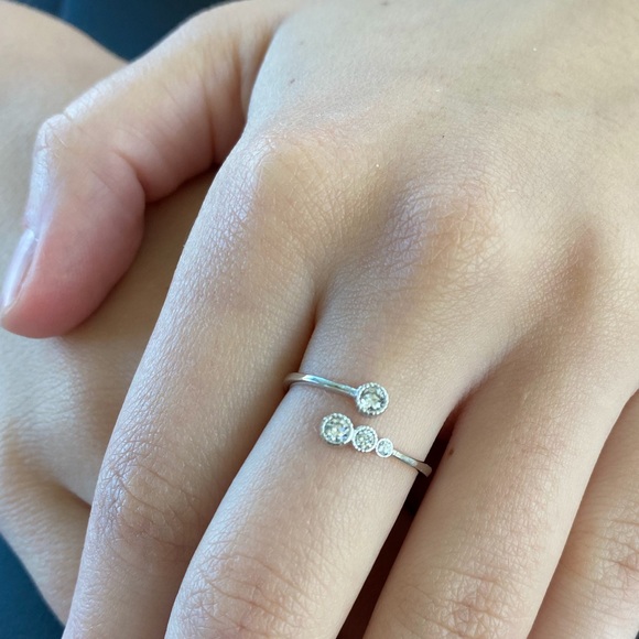 Sale $12! Sterling Silver Adjustable Cz Ring - Picture 9 of 16